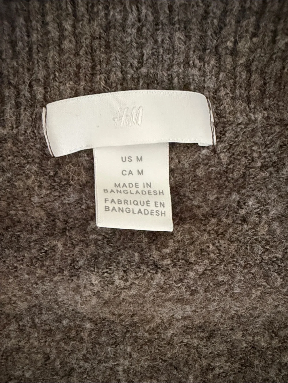 H&M | Brownish/Gray Open-Front Knit Cardigan | size M | soft